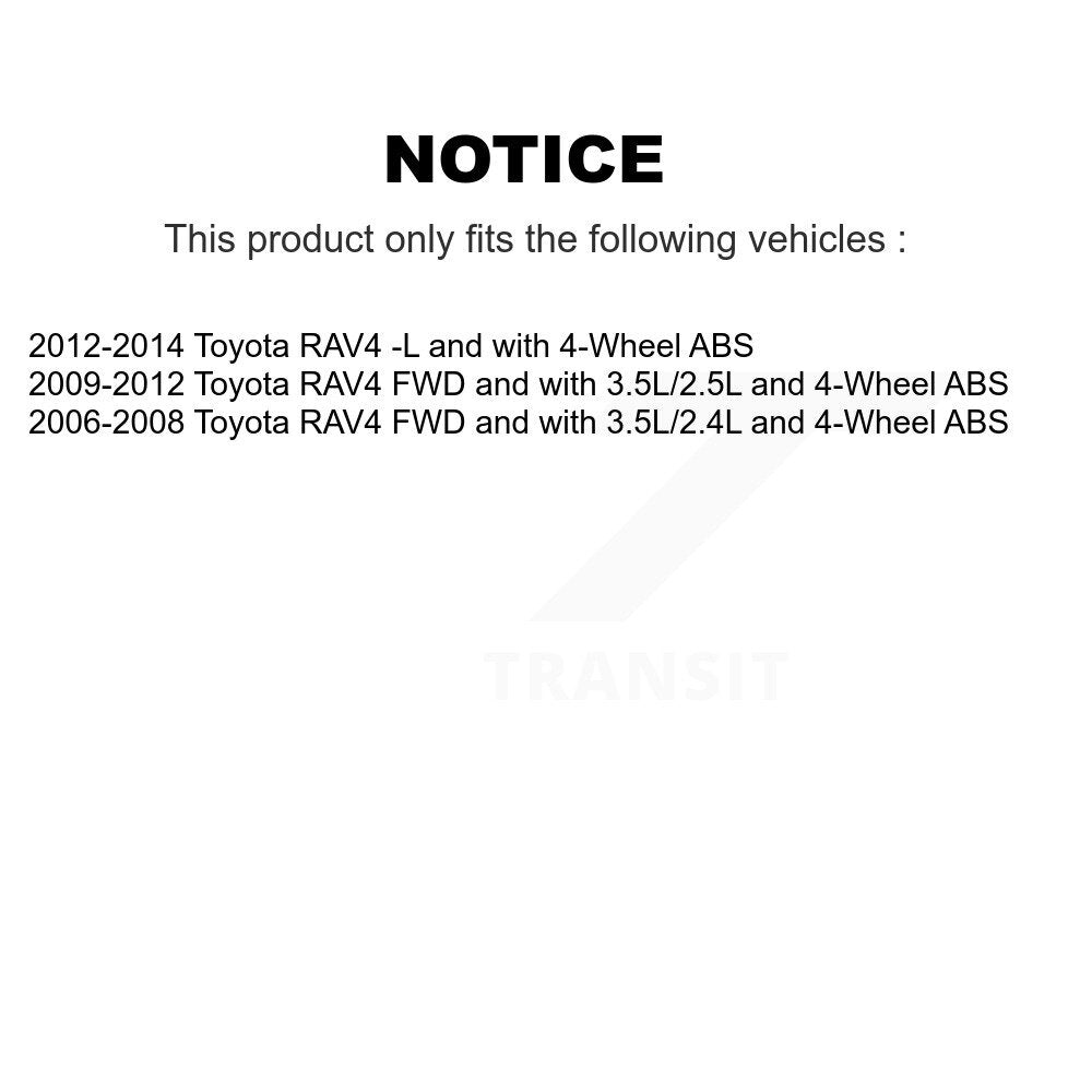 ABS Wheel Speed Sensor Wiring Harness Rear Right SEN-2ABS2440 For Toyota RAV4