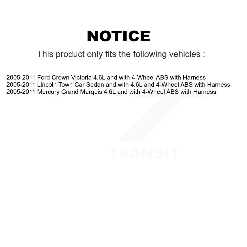 ABS Wheel Speed Sensor Rear SEN-2ABS2485 For Ford Crown Victoria Lincoln Town