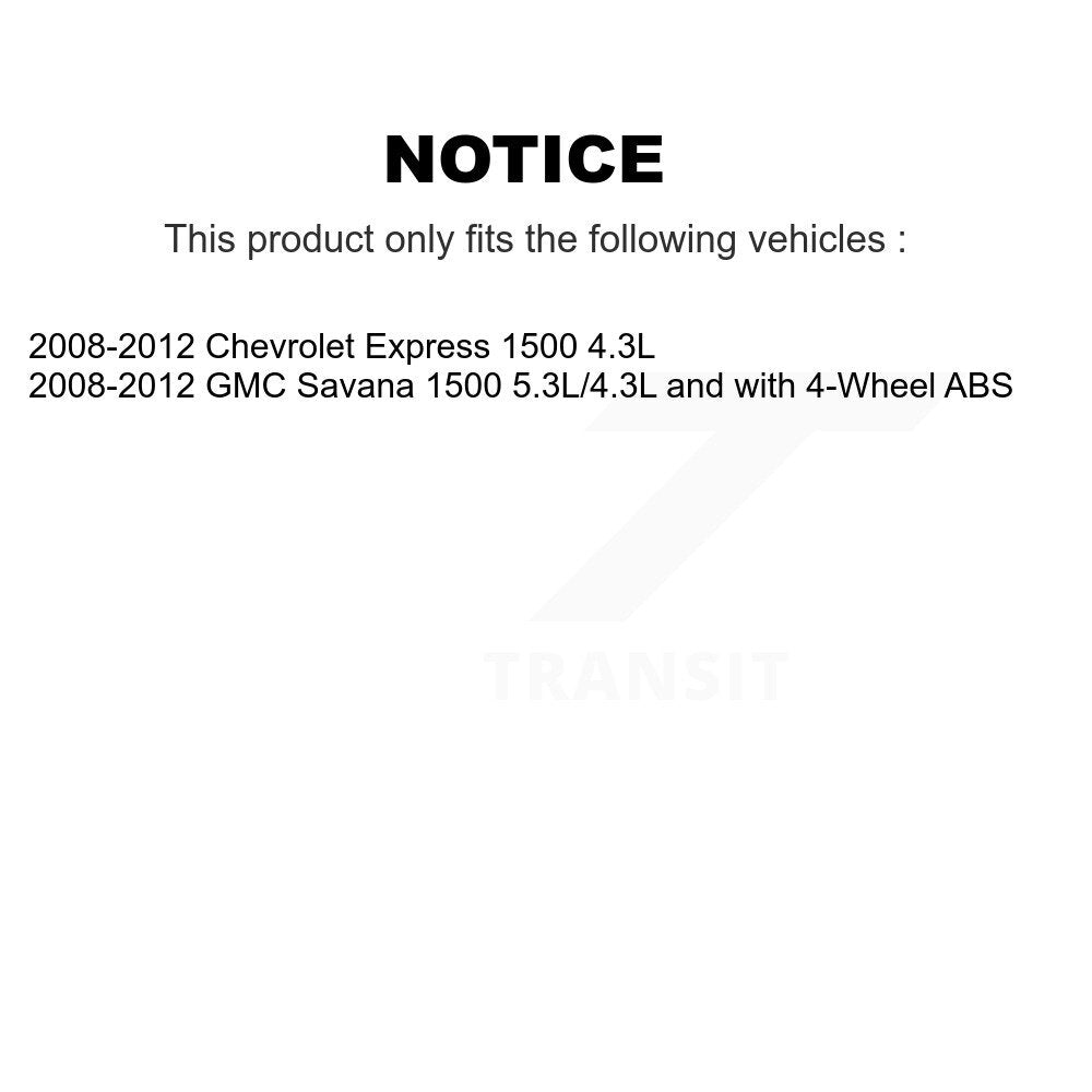 ABS Wheel Speed Sensor Rear SEN-2ABS2525 For Chevrolet Express 1500 GMC Savana