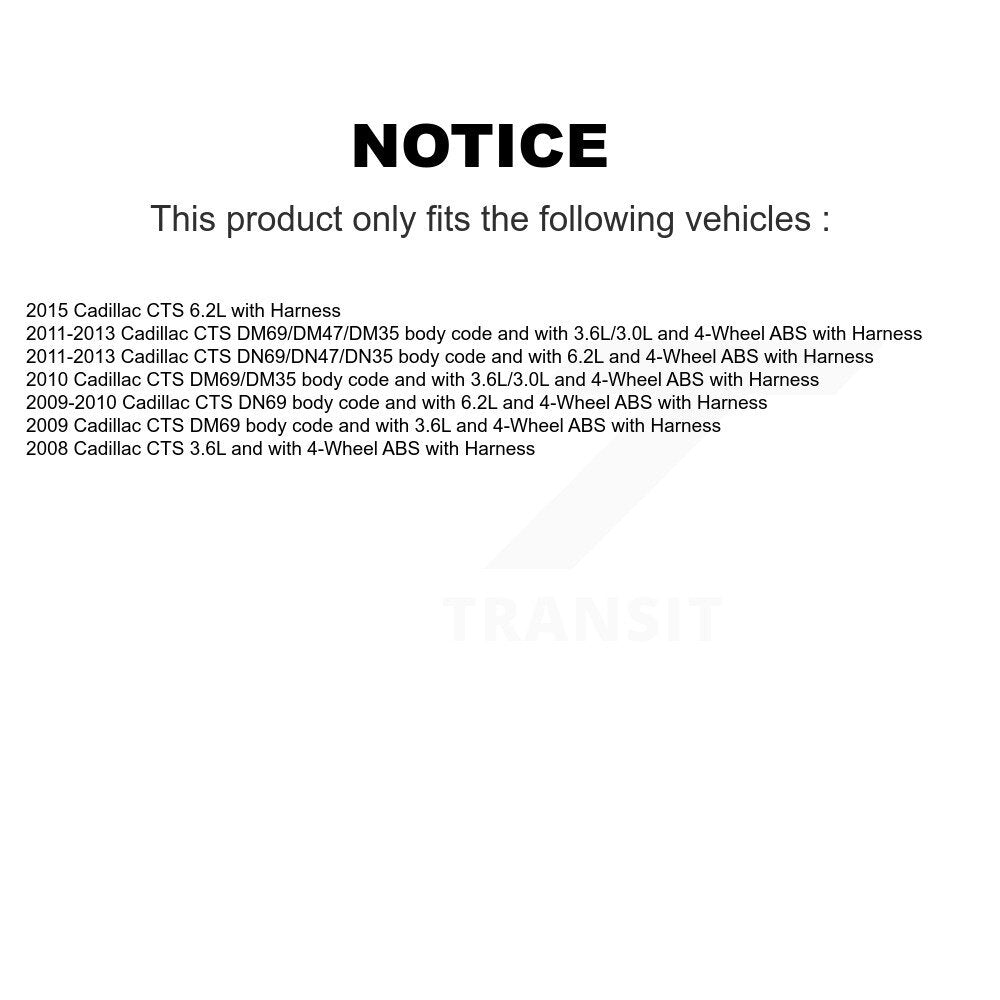 ABS Wheel Speed Sensor Rear SEN-2ABS2529 For Cadillac CTS with Harness