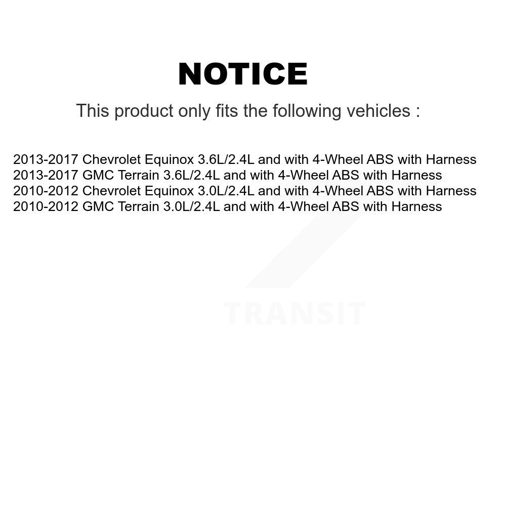 ABS Wheel Speed Sensor Front Right SEN-2ABS2530 For Chevrolet Equinox GMC