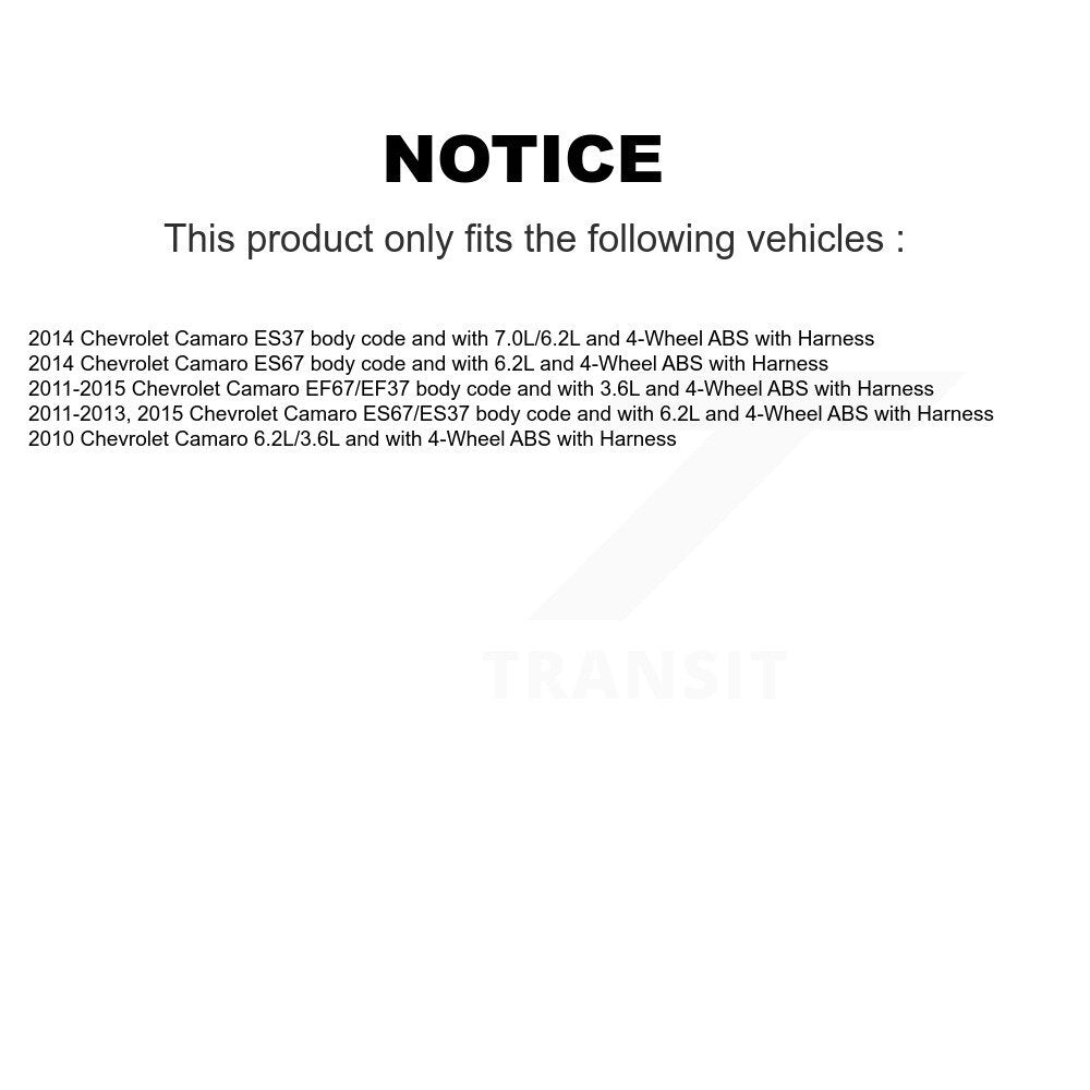 ABS Wheel Speed Sensor Front SEN-2ABS2534 For Chevrolet Camaro with Harness