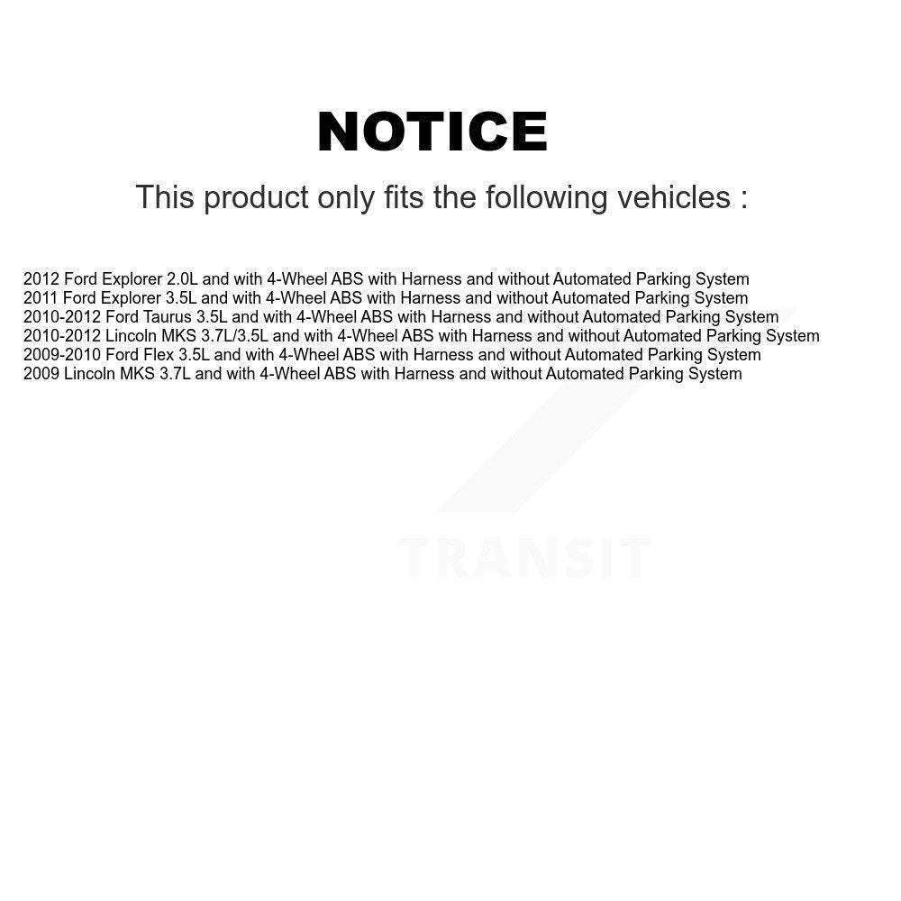 ABS Wheel Speed Sensor Rear SEN-2ABS2568 For Ford Explorer Taurus Flex Lincoln