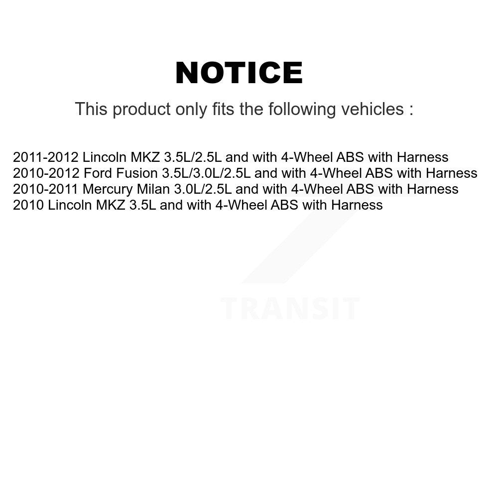 ABS Wheel Speed Sensor Front Right SEN-2ABS2578 For Ford Fusion Lincoln MKZ