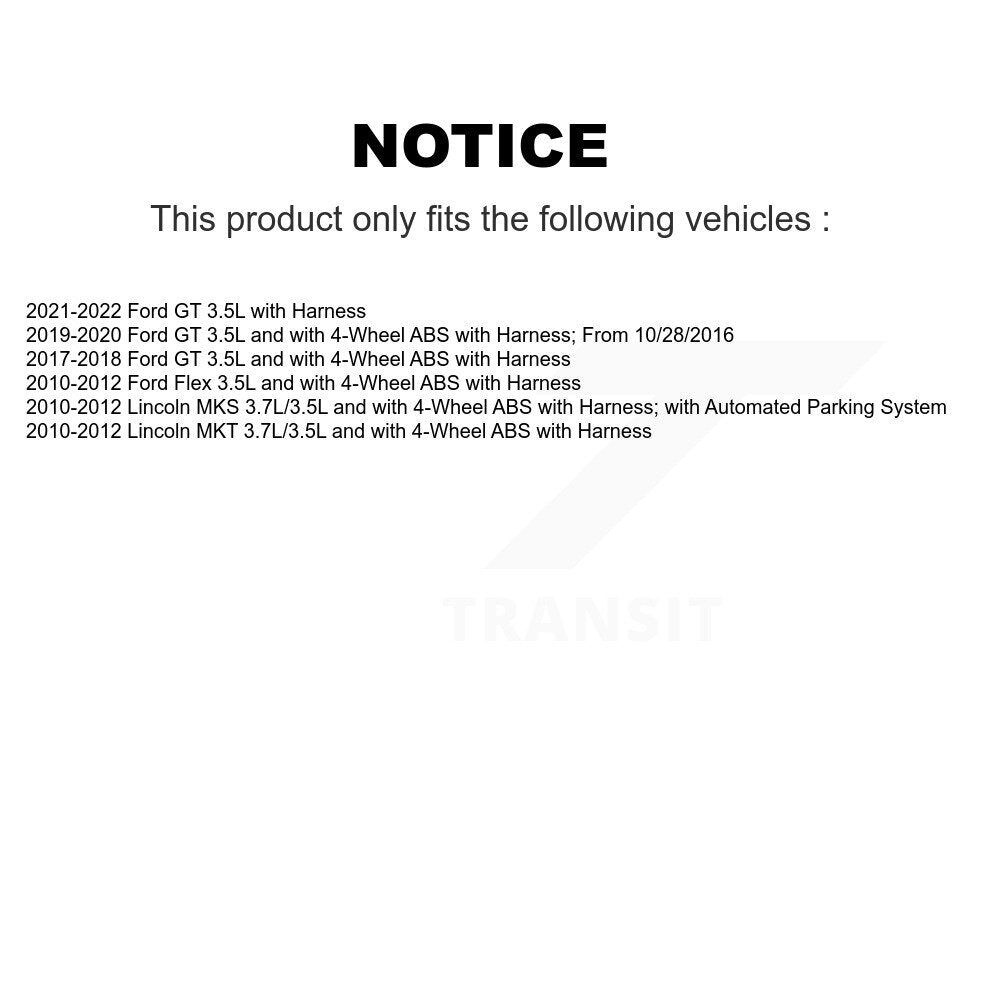 ABS Wheel Speed Sensor SEN-2ABS2582 For Ford Flex Lincoln MKS MKT GT