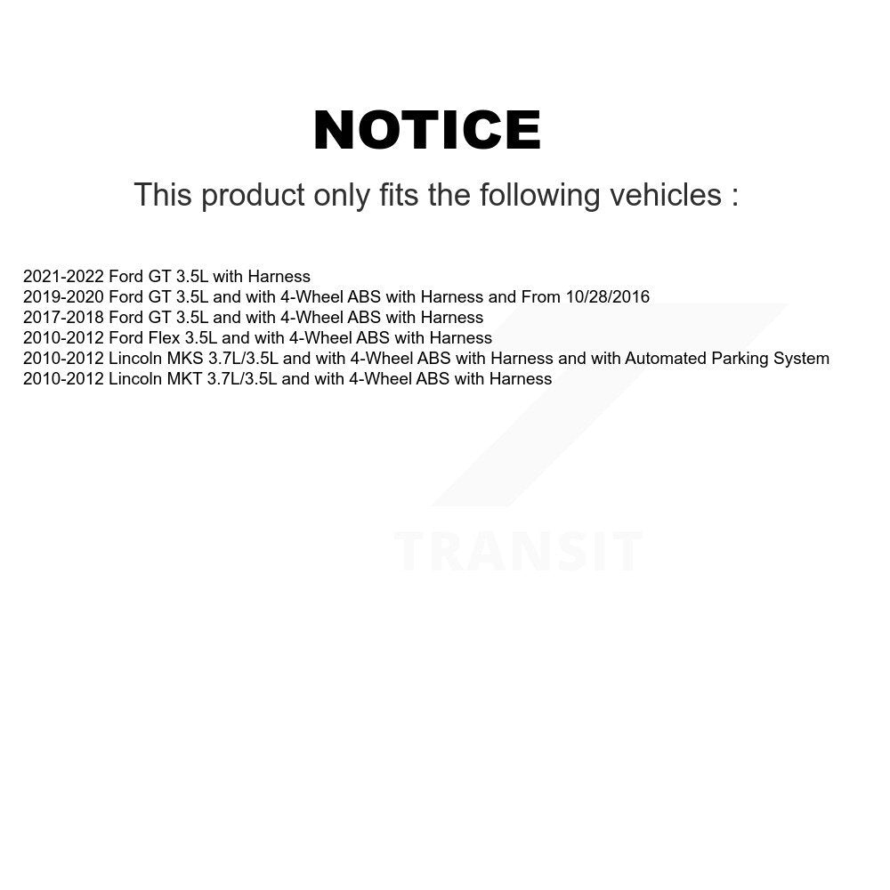 ABS Wheel Speed Sensor SEN-2ABS2582 For Ford Flex Lincoln MKS MKT GT