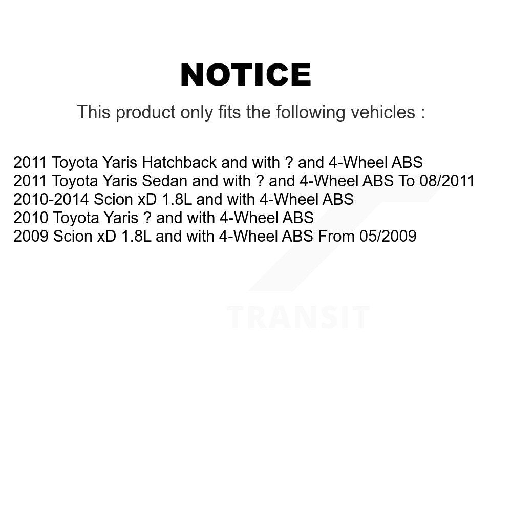 ABS Wheel Speed Sensor Wiring Harness Rear Left SEN-2ABS2644 For Toyota Yaris xD