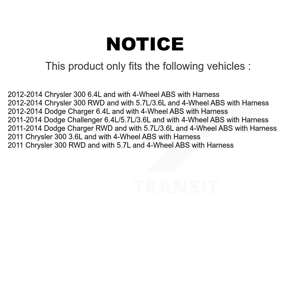 ABS Wheel Speed Sensor Front SEN-2ABS2659 For Dodge Chrysler 300 Charger