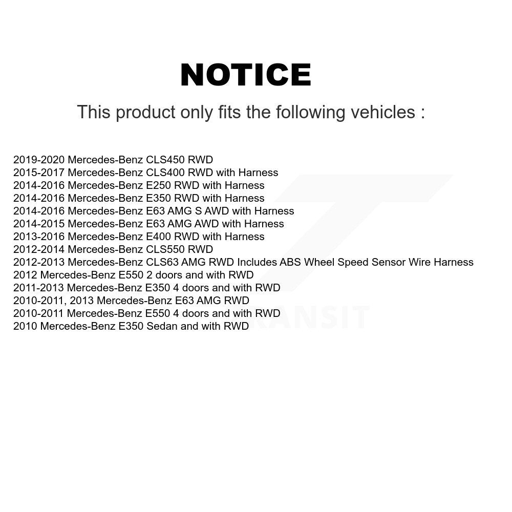 ABS Wheel Speed Sensor SEN-2ABS2683 For Mercedes-Benz E350 E400 E550 E250 CLS550