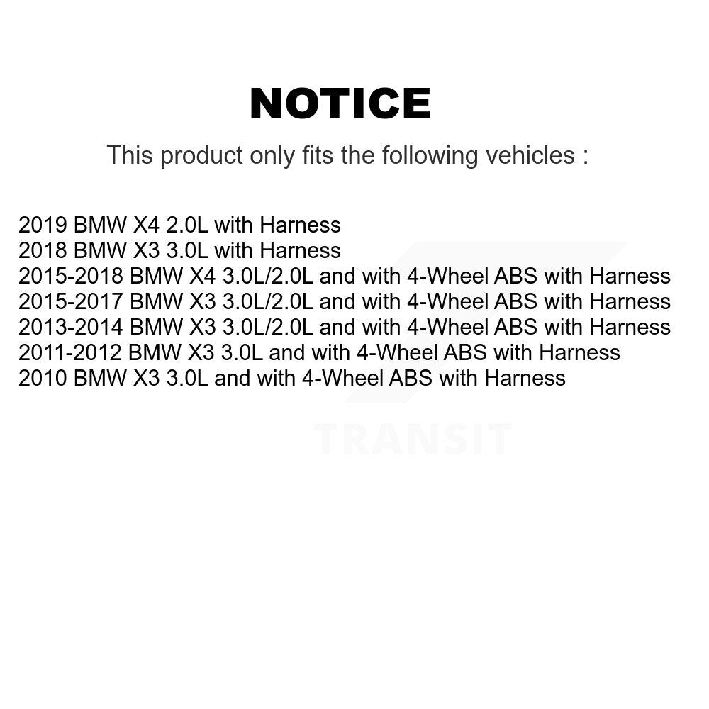 ABS Wheel Speed Sensor Rear SEN-2ABS2696 For BMW X3 X4 with Harness