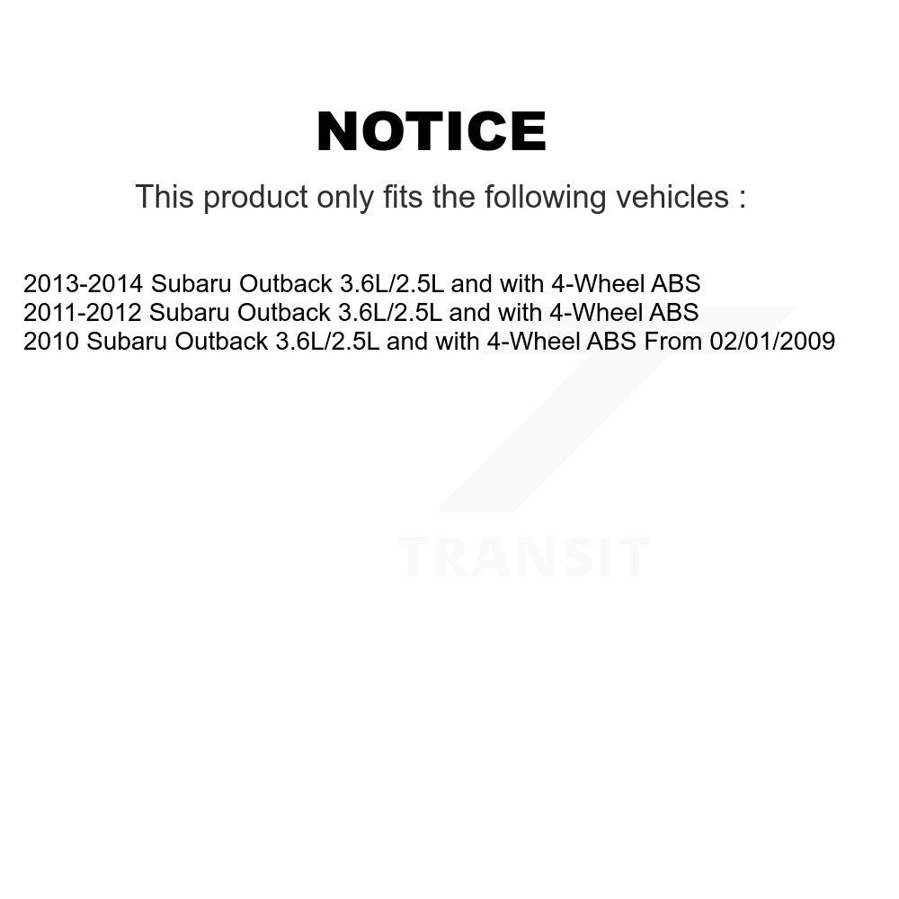 ABS Wheel Speed Sensor Front SEN-2ABS2721 For Subaru Outback