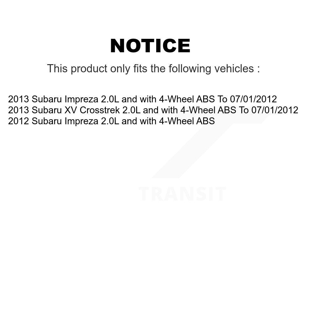 ABS Wheel Speed Sensor Front Left SEN-2ABS2726 For Subaru Impreza XV Crosstrek