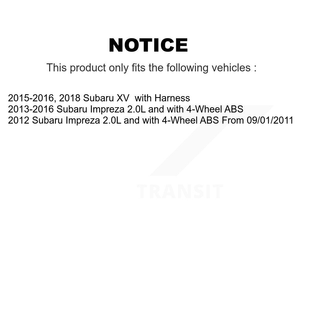 ABS Wheel Speed Sensor Rear Right SEN-2ABS2727 For Subaru Impreza XV
