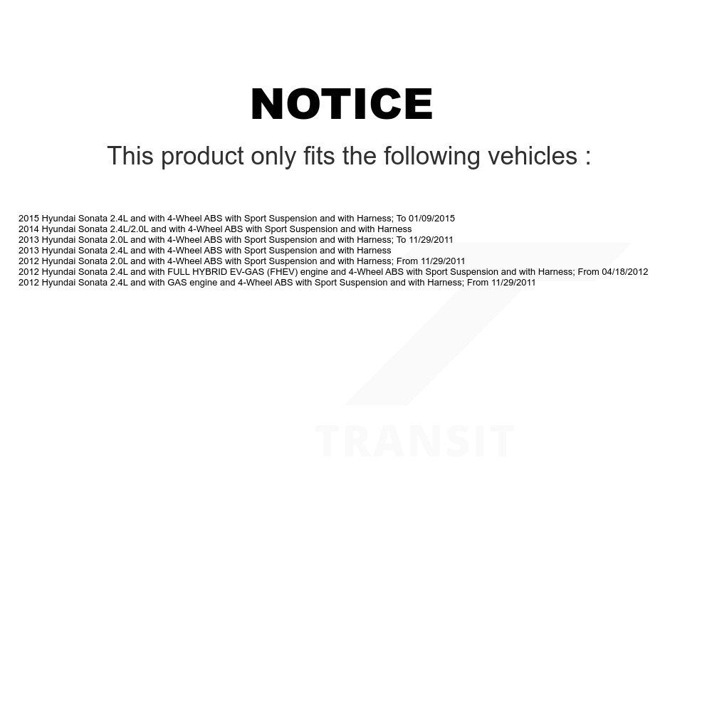 ABS Wheel Speed Sensor Front Left SEN-2ABS2812 For Hyundai Sonata