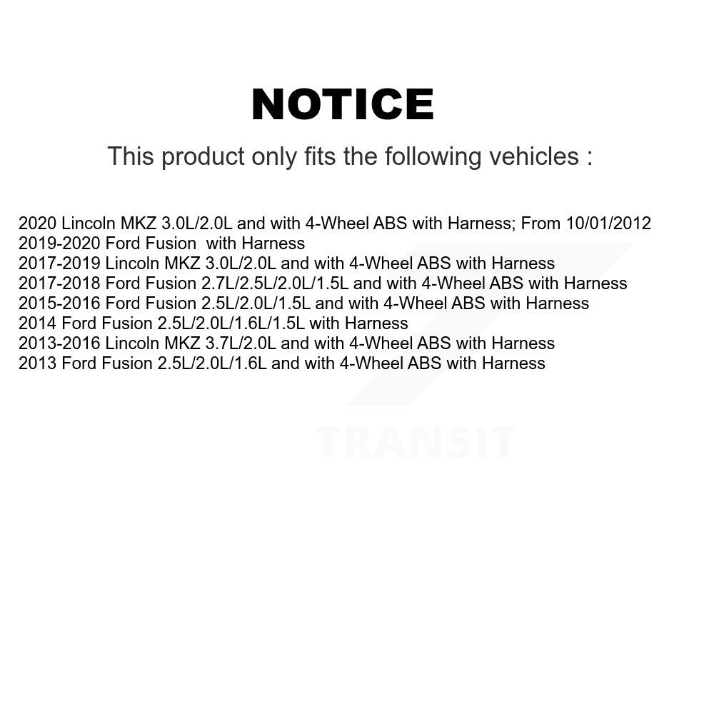 ABS Wheel Speed Sensor Front Left SEN-2ABS2838 For Ford Fusion Lincoln MKZ SSV