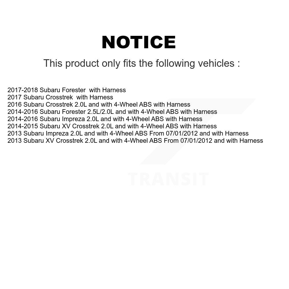 ABS Wheel Speed Sensor Front Left SEN-2ABS2853 For Subaru Forester Impreza XV