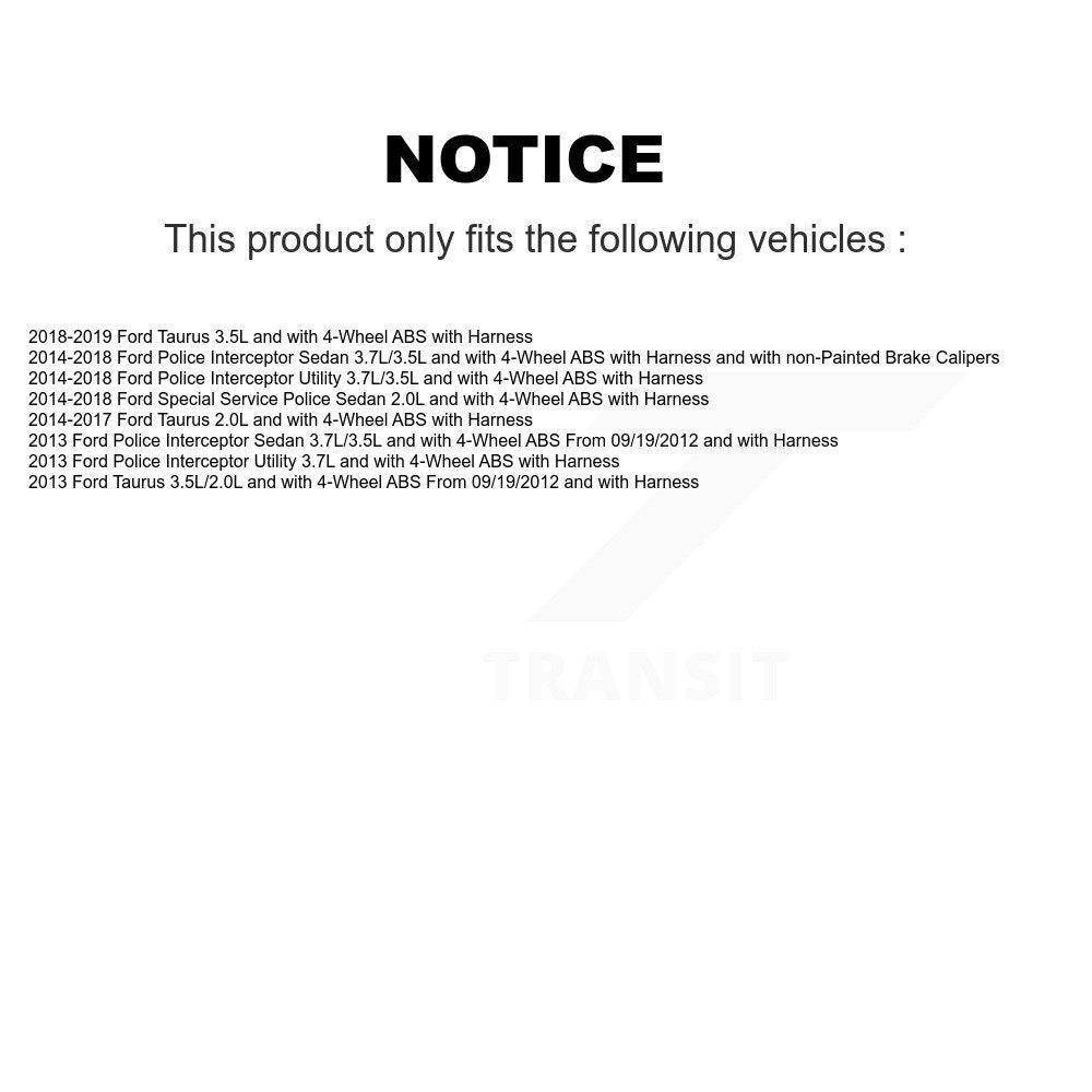 ABS Wheel Speed Sensor Front SEN-2ABS2870 For Ford Taurus Police Interceptor