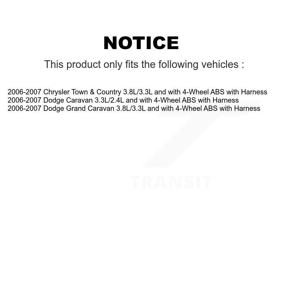 ABS Wheel Speed Sensor Front Left SEN-2ABS2901 For Dodge Grand Caravan Chrysler