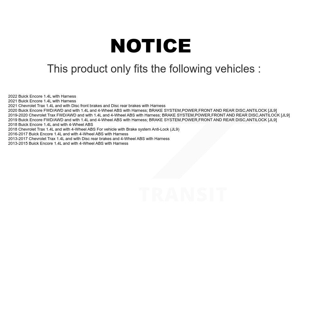 ABS Wheel Speed Sensor SEN-2ABS2910 For Buick Encore Chevrolet Trax