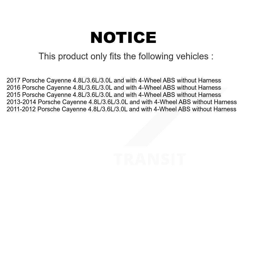 ABS Wheel Speed Sensor SEN-2ABS2996 For 11-17 Porsche Cayenne without Harness