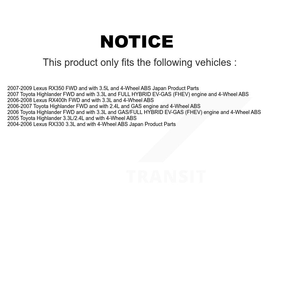 ABS Wheel Speed Sensor Wiring Harness Rear Left SEN-2ABS3059 For Lexus RX350