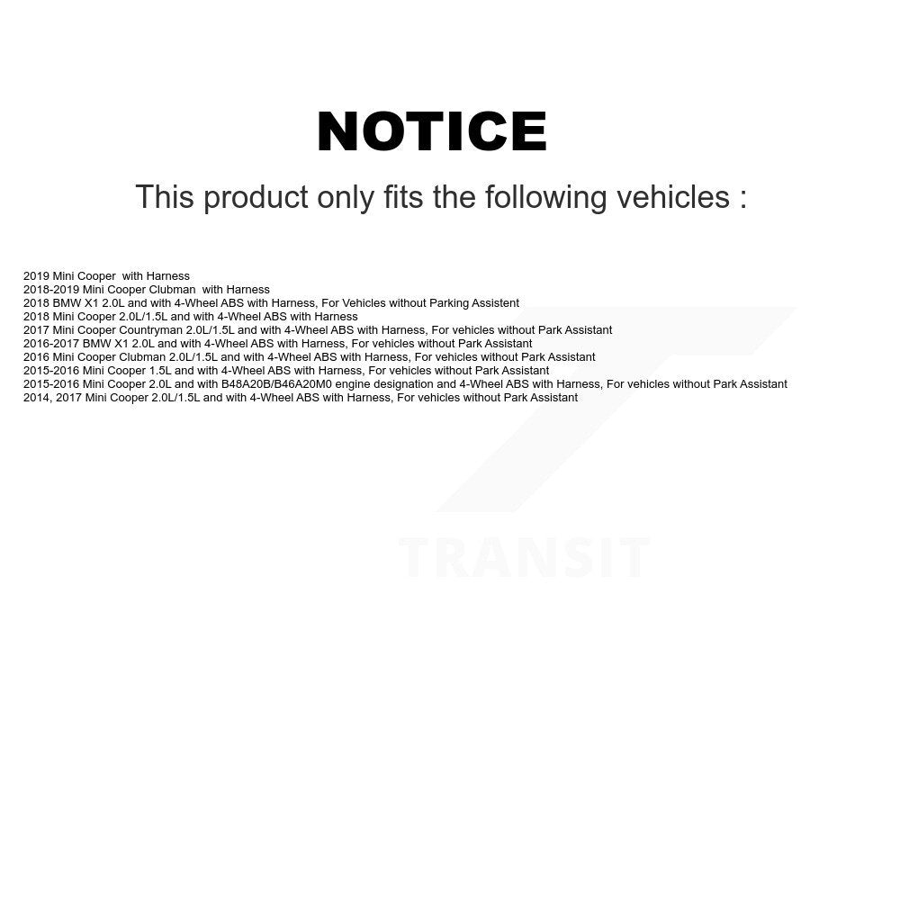 ABS Wheel Speed Sensor Rear SEN-2ABS3107 For Mini Cooper BMW X1 Clubman