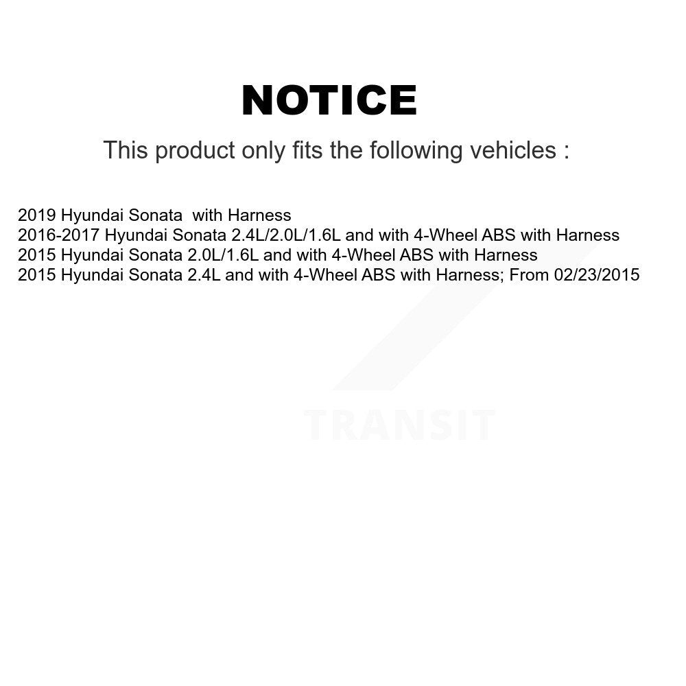 ABS Wheel Speed Sensor Front Right SEN-2ABS3156 For Hyundai Sonata