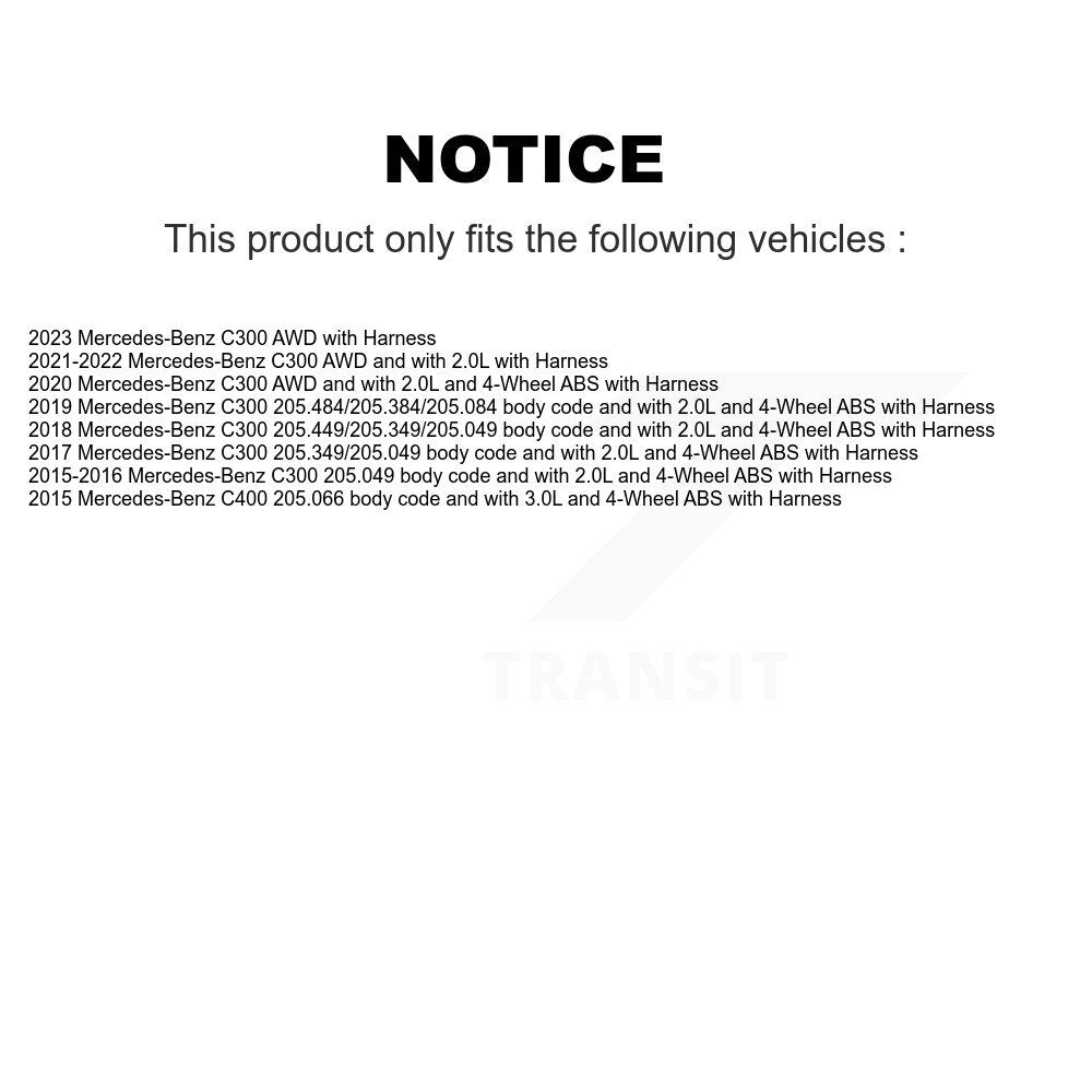 ABS Wheel Speed Sensor Front Left SEN-2ABS3223 For Mercedes-Benz C300 C400