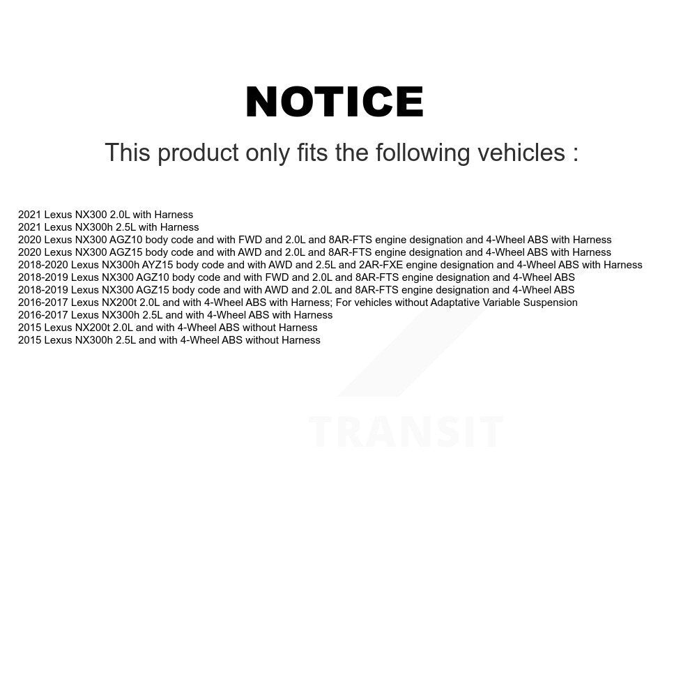 ABS Wheel Speed Sensor Front Left SEN-2ABS3231 For Lexus NX300 NX200t NX300h