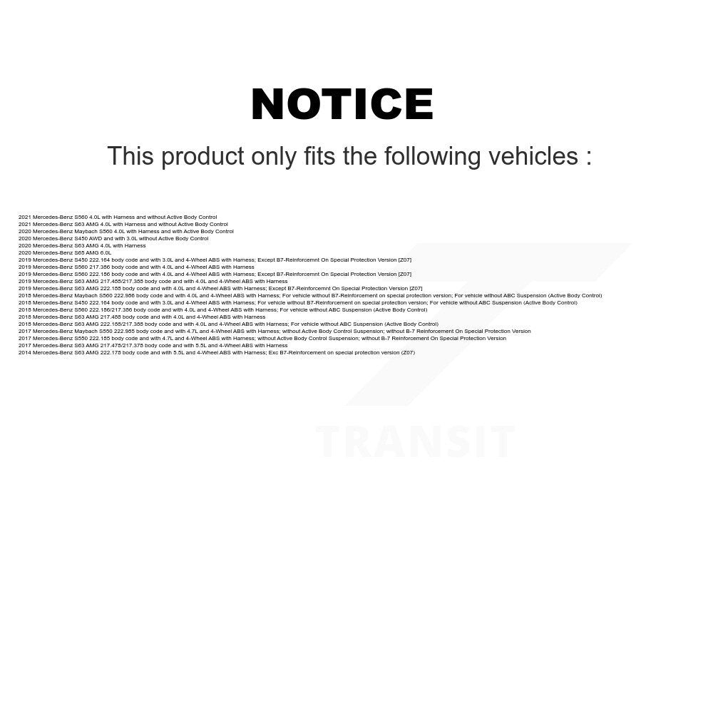 ABS Wheel Speed Sensor Front SEN-2ABS3245 For Mercedes-Benz S560 S63 AMG S550