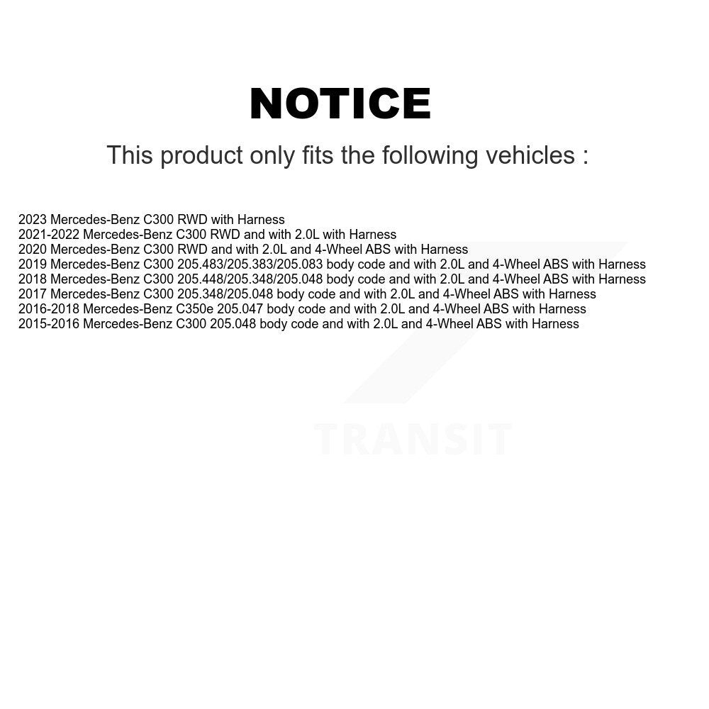 ABS Wheel Speed Sensor SEN-2ABS3246 For Mercedes-Benz C300 C180 C200 C250 C350e