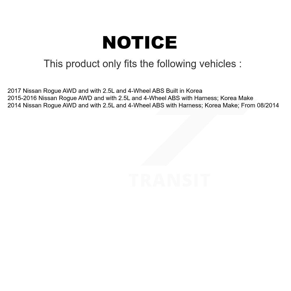 ABS Wheel Speed Sensor Rear SEN-2ABS3475 For Nissan Rogue