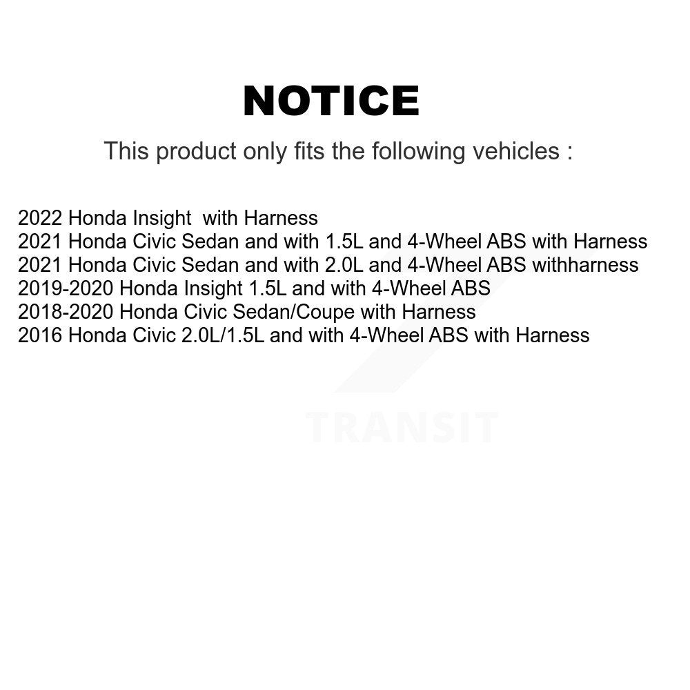 ABS Wheel Speed Sensor Front Left SEN-2ABS3508 For Honda Civic Insight
