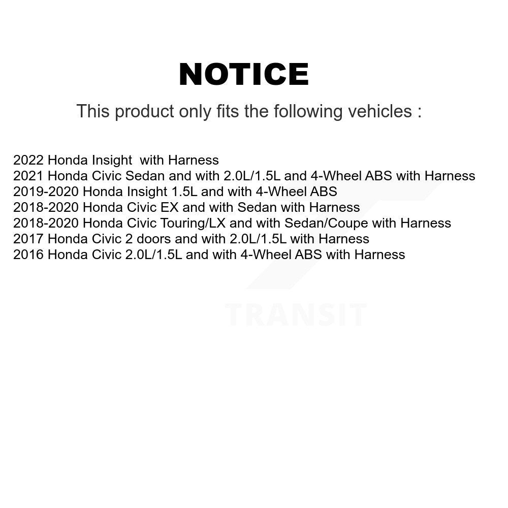 ABS Wheel Speed Sensor Front Left SEN-2ABS3508 For Honda Civic Insight