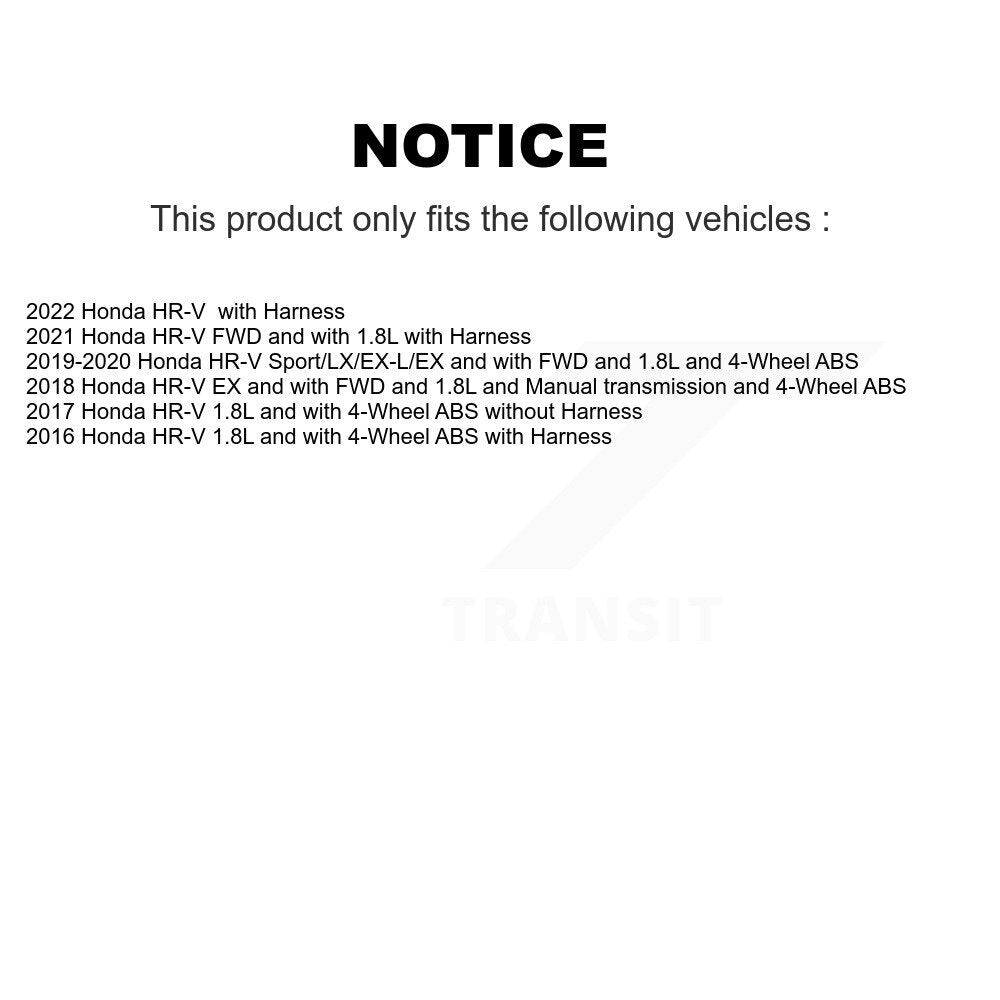 ABS Wheel Speed Sensor Rear SEN-2ABS3515 For Honda HR-V