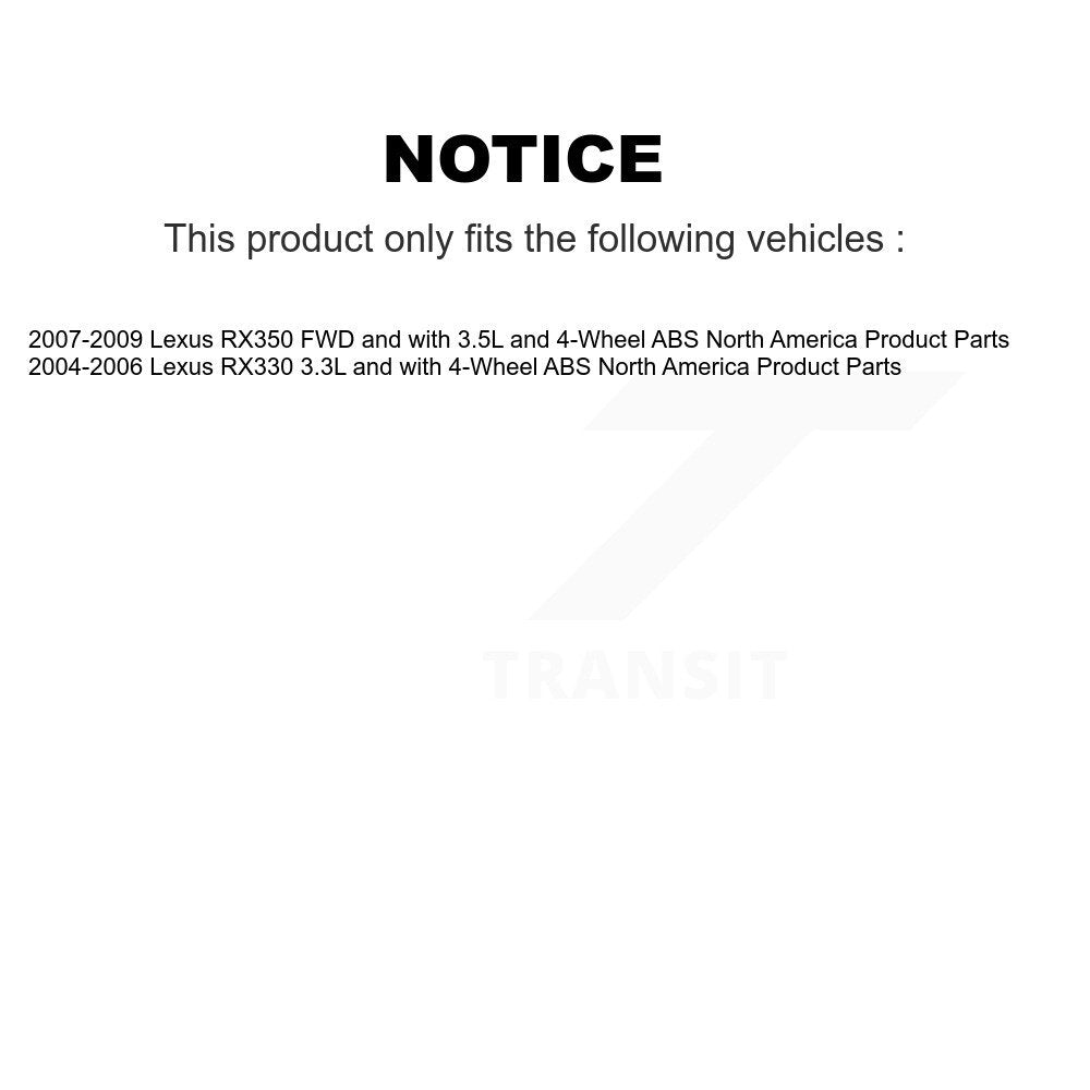 ABS Wheel Speed Sensor Wiring Harness Rear Right SEN-2ABS4848 For Lexus RX350