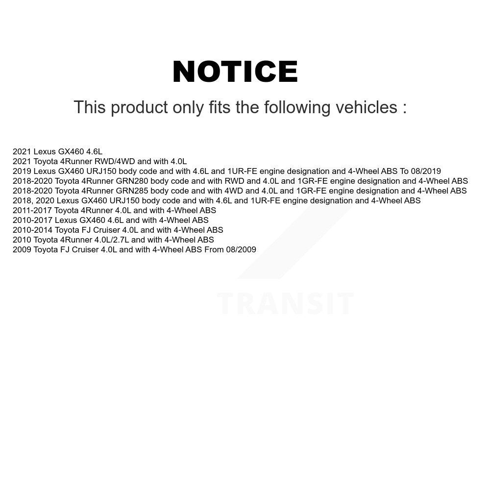 ABS Wheel Speed Sensor Wiring Harness Front Left SEN-2ABS4912 For Toyota 4Runner