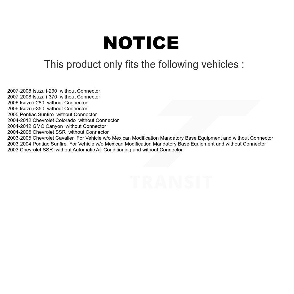 HVAC Blower Motor Resistor SEN-2BMR0029 For Chevrolet Colorado GMC Canyon SSR