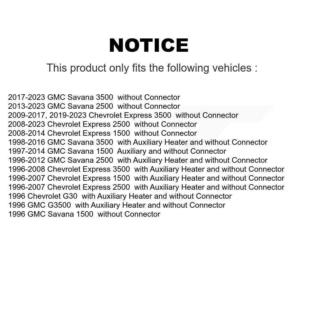 HVAC Blower Motor Resistor Rear SEN-2BMR0141 For GMC Chevrolet Savana 2500 3500