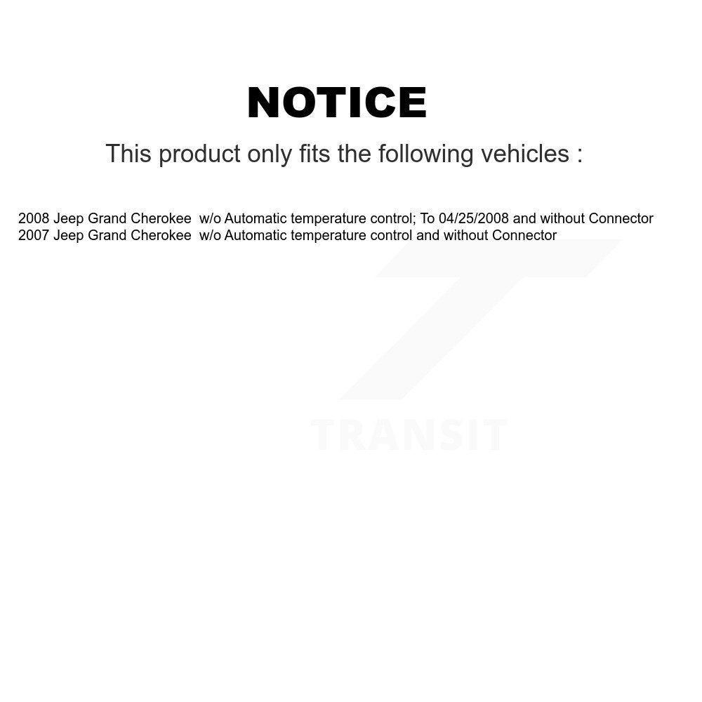HVAC Blower Motor Resistor SEN-2BMR0353 For Jeep Grand Cherokee