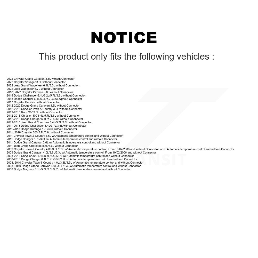 HVAC Blower Motor Resistor SEN-2BMR0355 For Dodge Grand Caravan Chrysler Town &