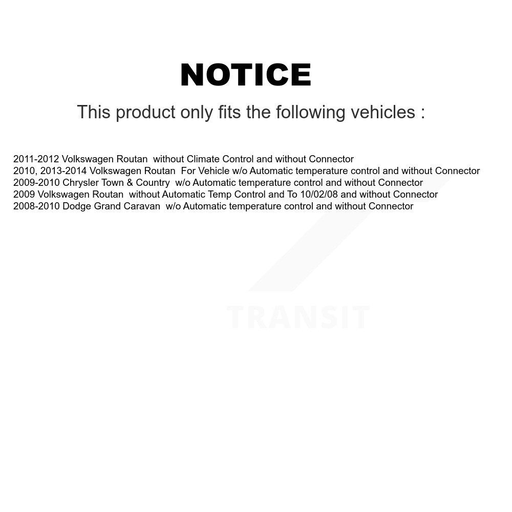 HVAC Blower Motor Resistor Front SEN-2BMR1012 For Dodge Grand Caravan Chrysler &