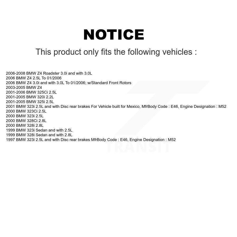 Brake Pads Wear Sensor Front SEN-2BWS0104 For BMW Z4 325i 325Ci 320i 323i 328i