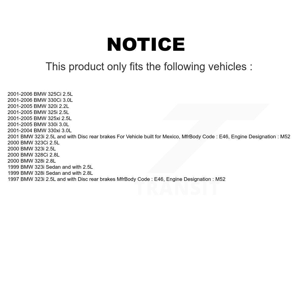 Brake Pads Wear Sensor Rear SEN-2BWS0105 For BMW 330Ci 325i 325Ci 320i 325xi