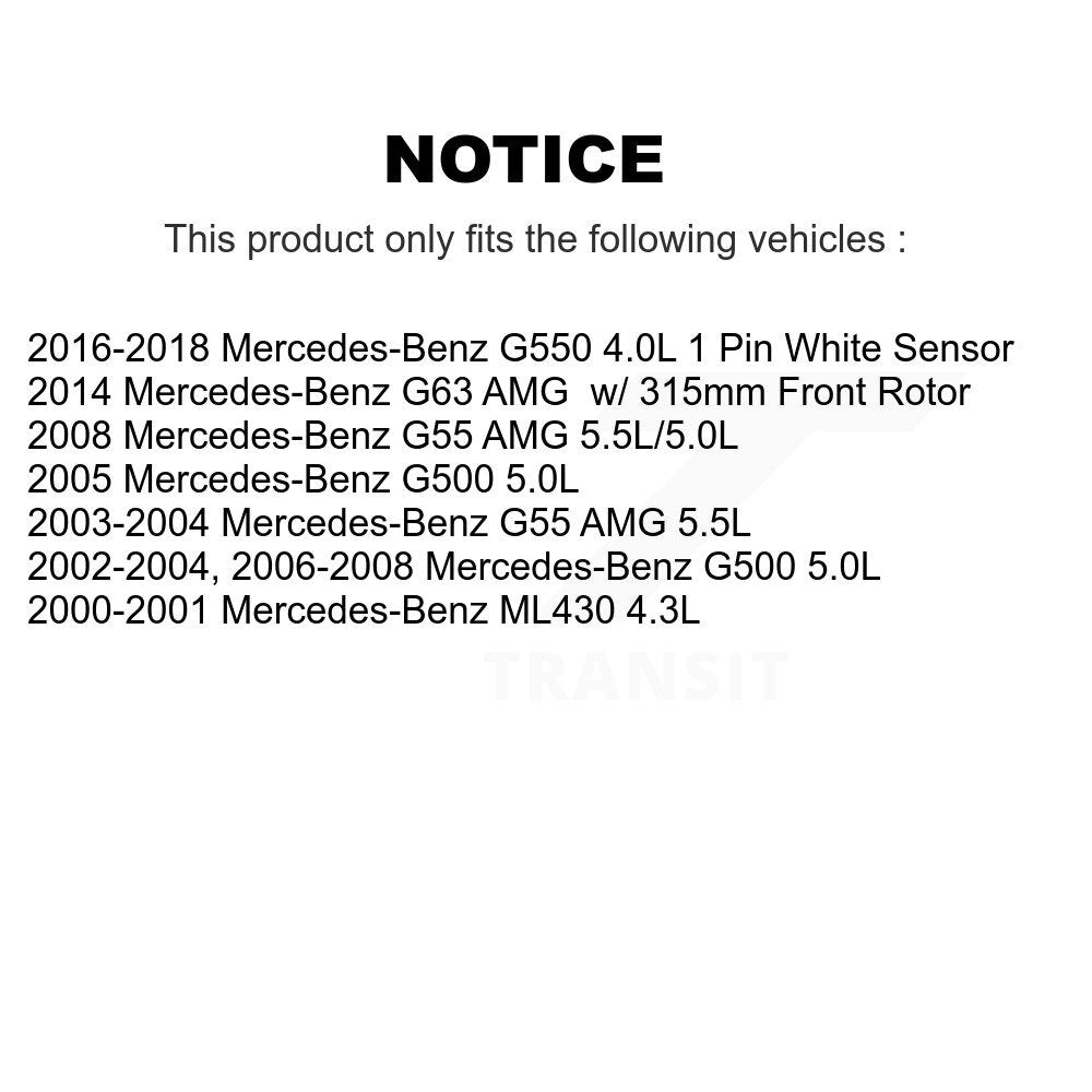 Brake Pads Wear Sensor SEN-2BWS0128 For Mercedes-Benz ML430 G500 G550 G63 AMG