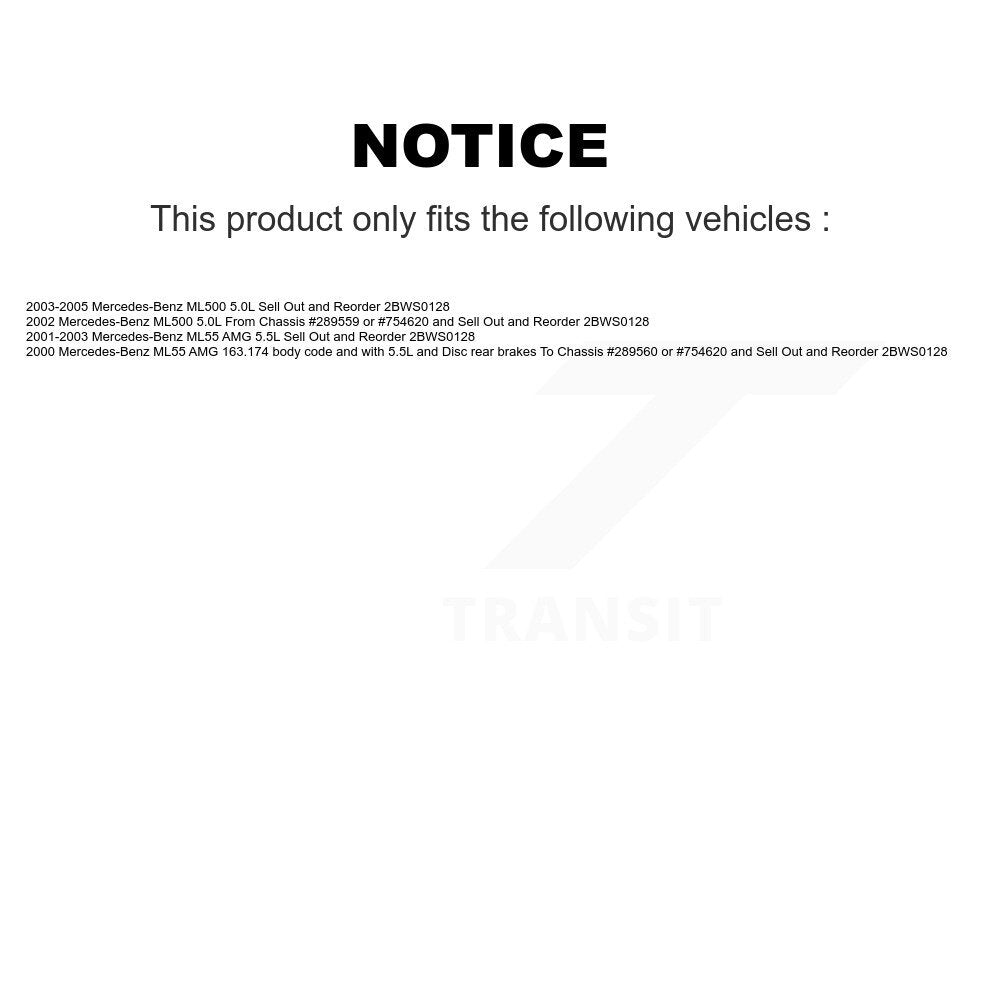 Brake Pads Wear Sensor SEN-2BWS0144 For Mercedes-Benz ML500 ML55 AMG