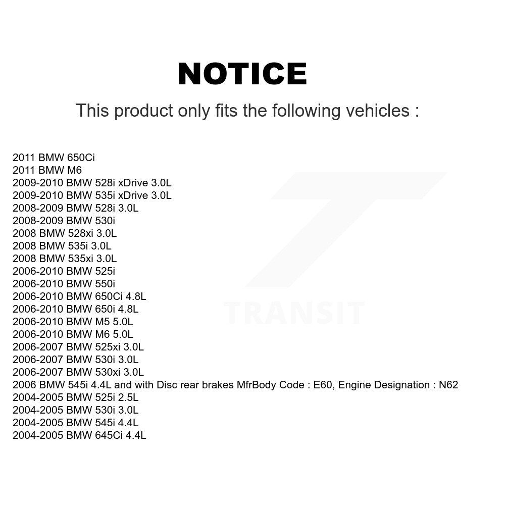 Brake Pads Wear Sensor SEN-2BWS0149 For BMW 530i 530xi 650i 528i xDrive 525i M5