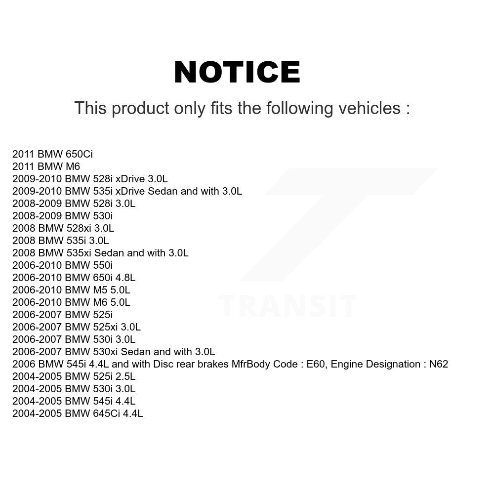 Brake Pads Wear Sensor Rear SEN-2BWS0151 For BMW 530i 530xi 650i 528i xDrive M5