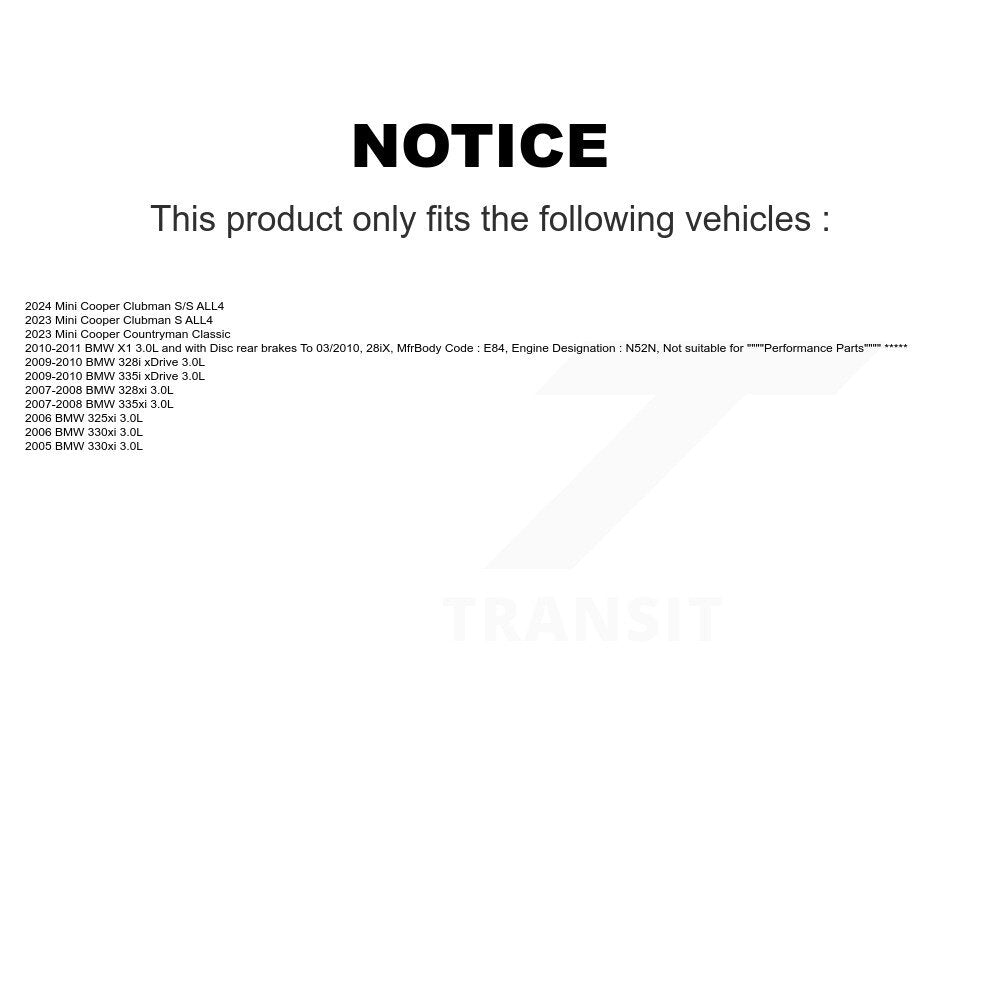 Brake Pads Wear Sensor Front SEN-2BWS0193 For BMW 328i xDrive 328xi 335i Mini X1