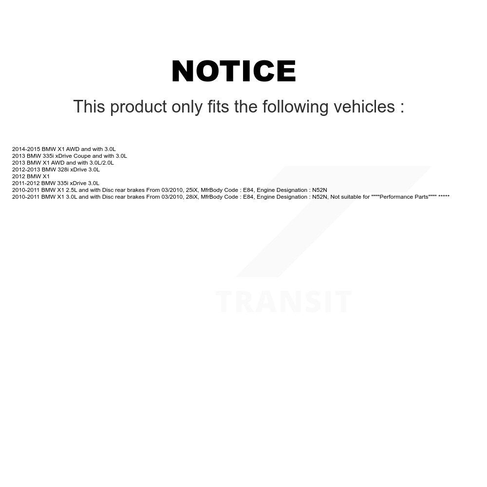 Brake Pads Wear Sensor Front SEN-2BWS0255 For BMW X1 328i xDrive 335i